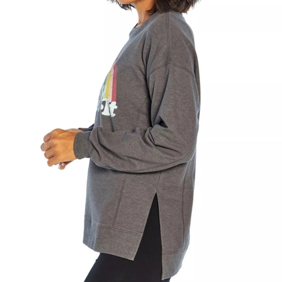 Nwt Wildfox Statement sweatshirt easy does it charcoal sweatshirt - Picture 8 of 16